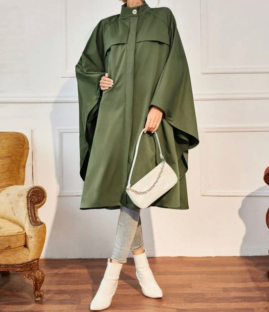 The “Modern Muse” Luxe Cape Coat