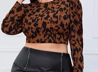 The “Wild Intentions” Open-Back Leopard Top