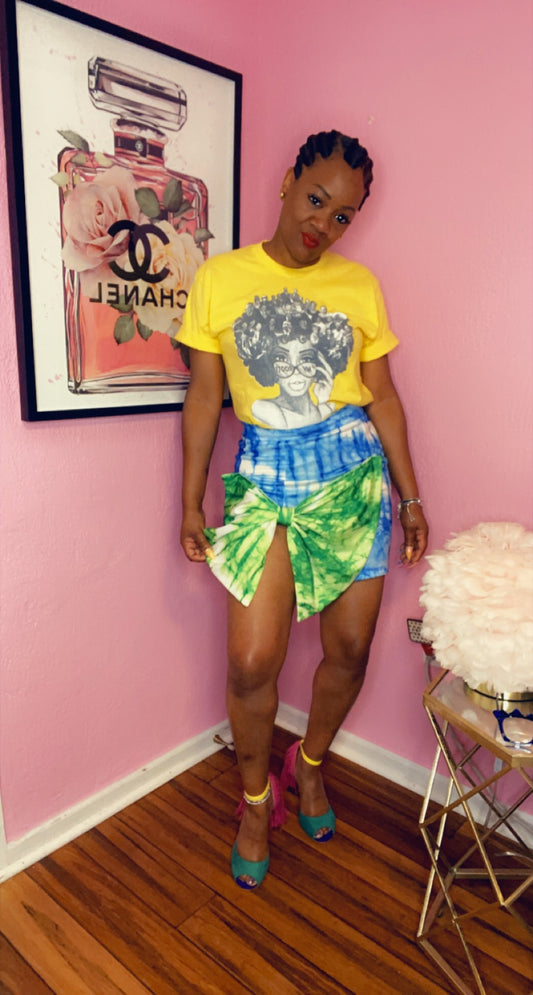 Tie-dye Big Bow Skirt