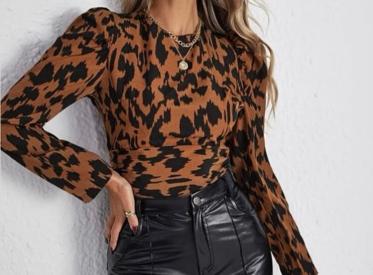 The “Wild Intentions” Open-Back Leopard Top