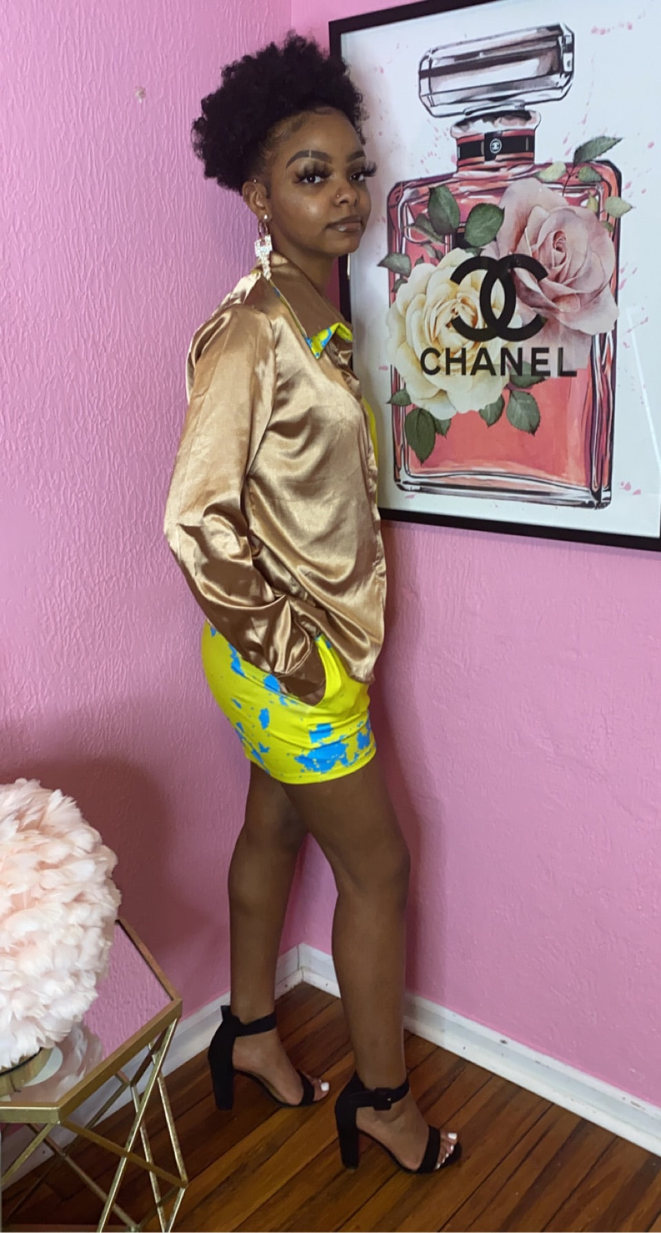 2 Piece Patchwork Casual Short Set