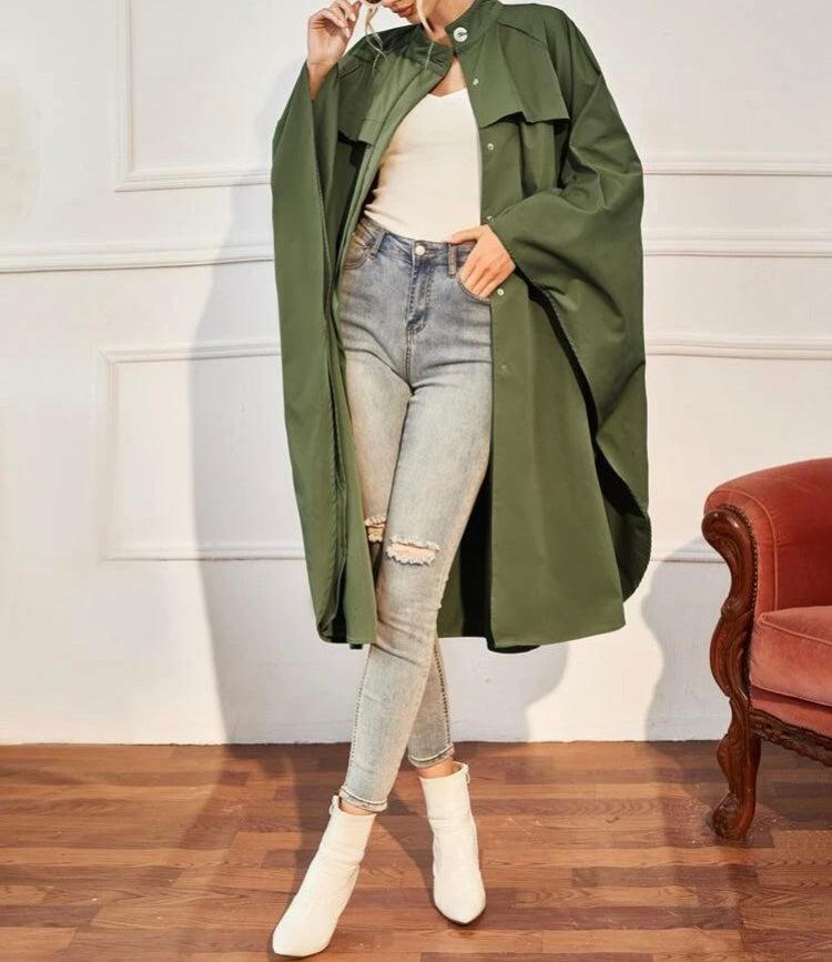 The “Modern Muse” Luxe Cape Coat