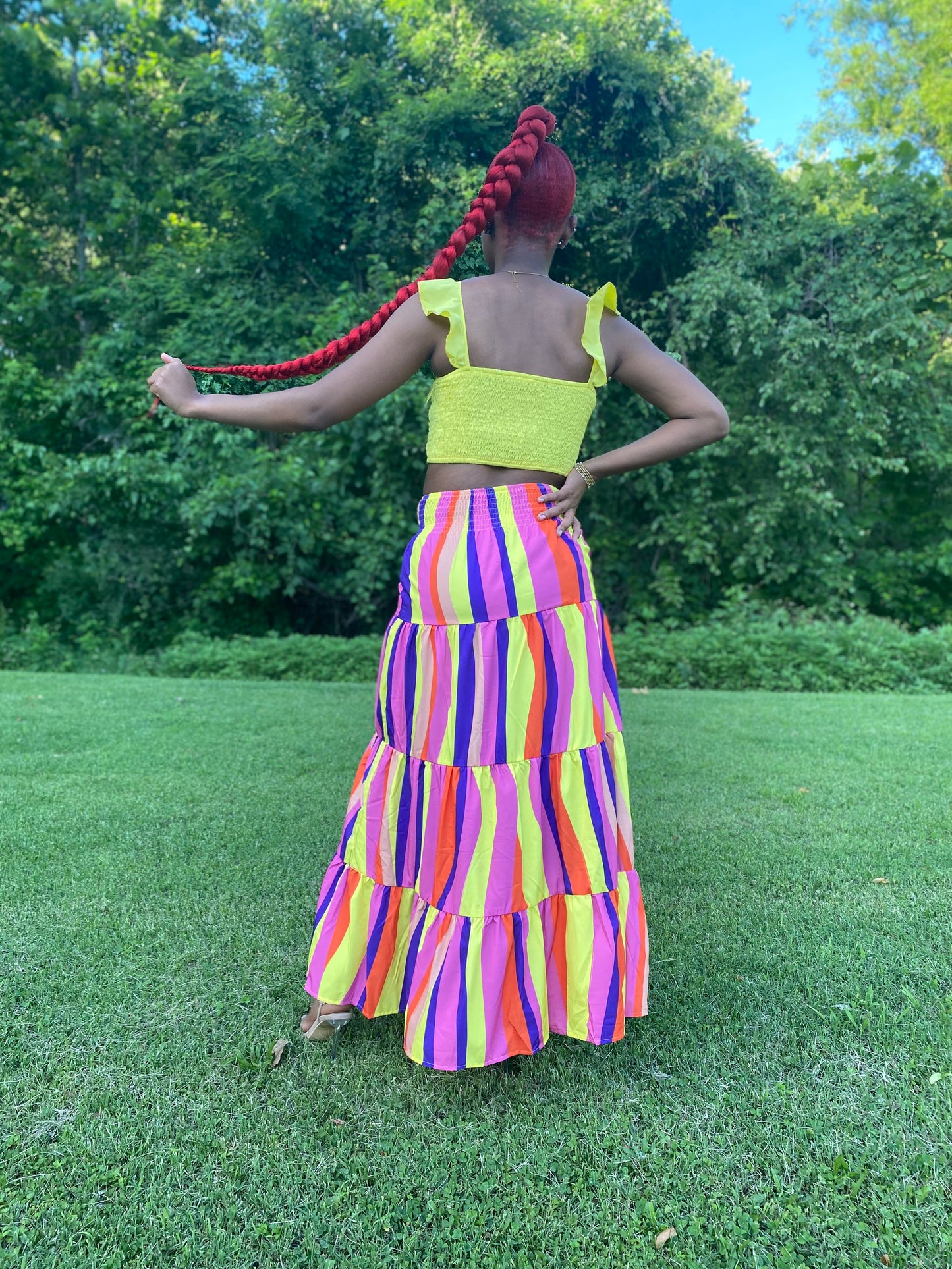 🌈 The “Sunset Stripe” Maxi Set